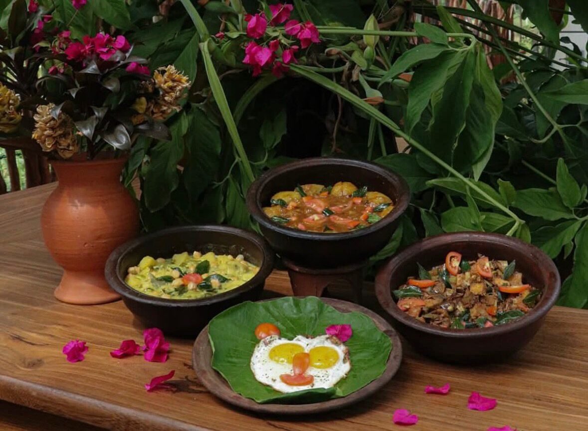 Vegan-friendly Sri Lankan breakfast at Veda Café in Ahangama