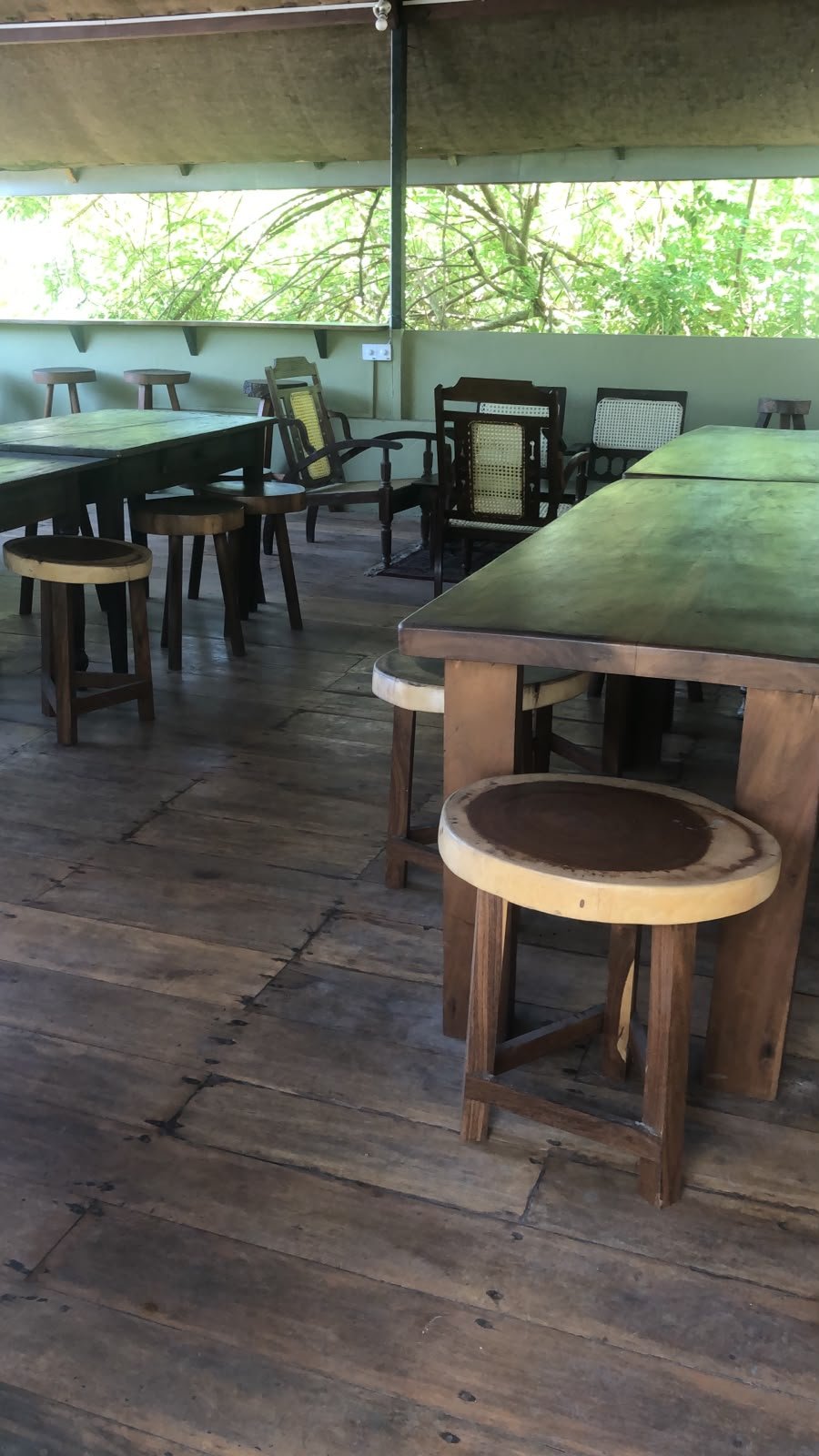 Laptop friendly seating area at Veda Café in Kabalana Ahangama